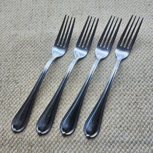4 Villeroy & Boch EMILY Dinner Forks 18/10 Stainless Steel Indonesia Knot Tip 8"